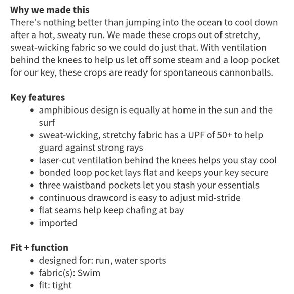 Lululemon UPF 50+ Crop leggings for Sun and Surf - Watersports, Running, Swim - Picture 7 of 13